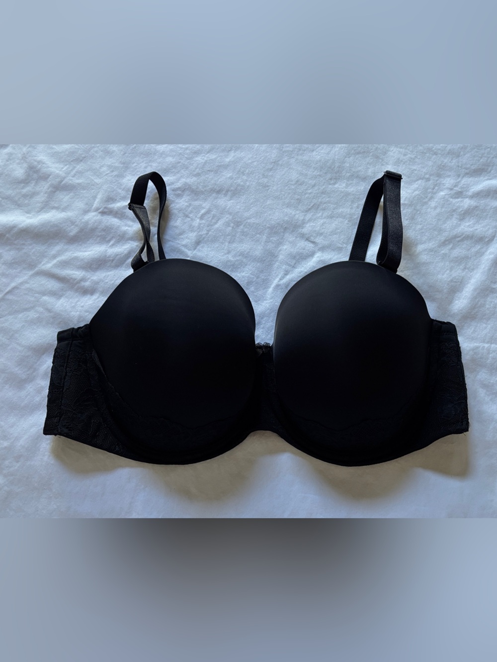 Torrid Curve 40DDD Black Push Up Strapless Bra Convertible Lace Plus Size